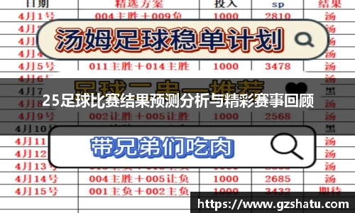 25足球比赛结果预测分析与精彩赛事回顾
